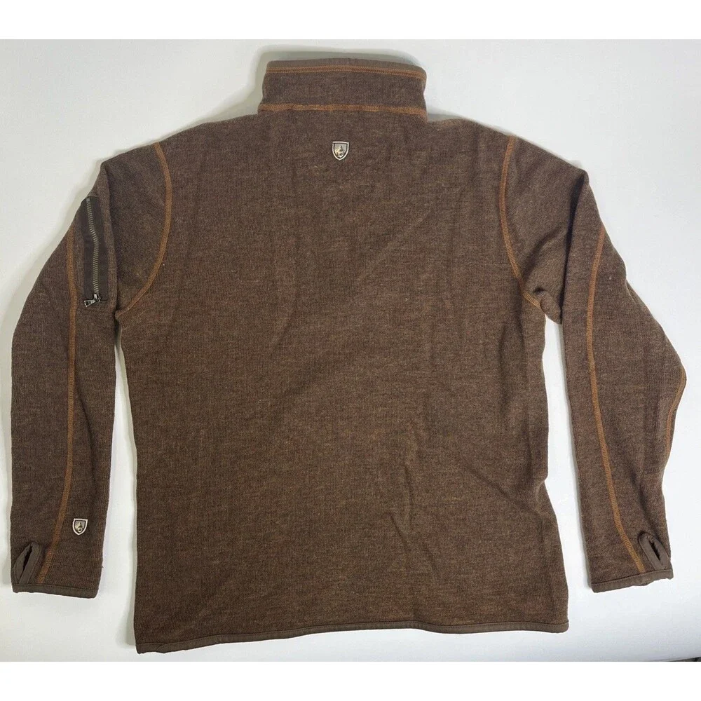 Kuhl Chianti Fleece 1/4 Zip Sweater Men’s M Wool Blend Hiking Outdoor - Picture 11 of 12